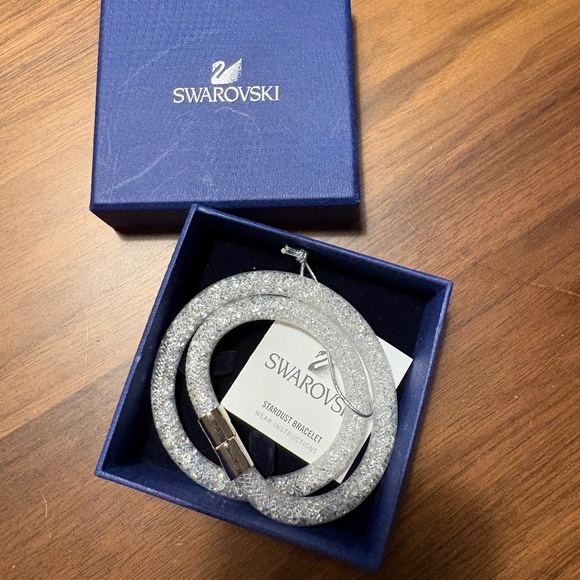 NWT Swarovski double wrap silver tone “Stardust” bracelet - Picture 1 of 6